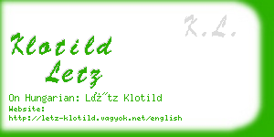 klotild letz business card